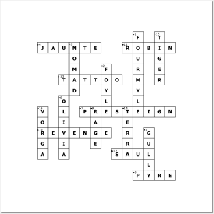 (1956TSMD) Crossword pattern with words from a famous 1956 science fiction book. Posters and Art